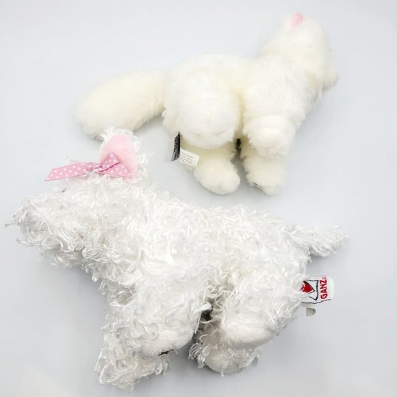Webkinz Lil' Kinz White Persian Cat White Terrier Dog Puppy Small Plush No Code - Picture 4 of 11